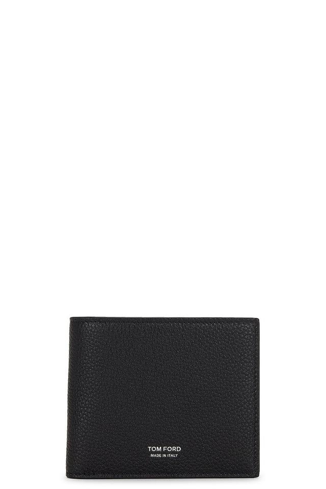 TOM FORD Two Tone Leather Bifold Wallet in Black Product Image