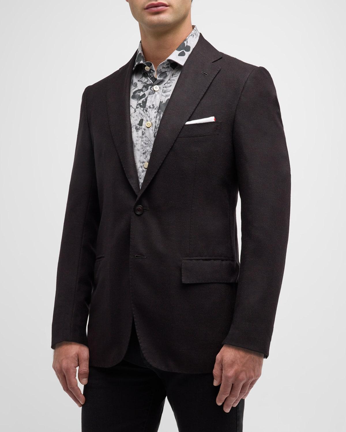 Mens Cashmere-Wool Solid Sport Coat Product Image