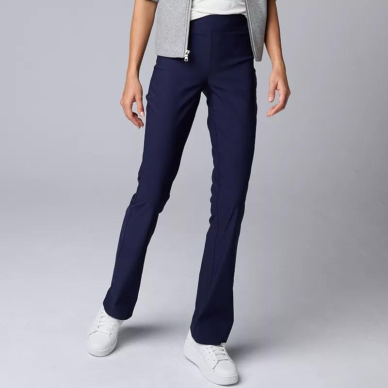 Womens Simply Vera Vera Wang Mid-Rise Pull-On Ponte Bootcut Pants product image