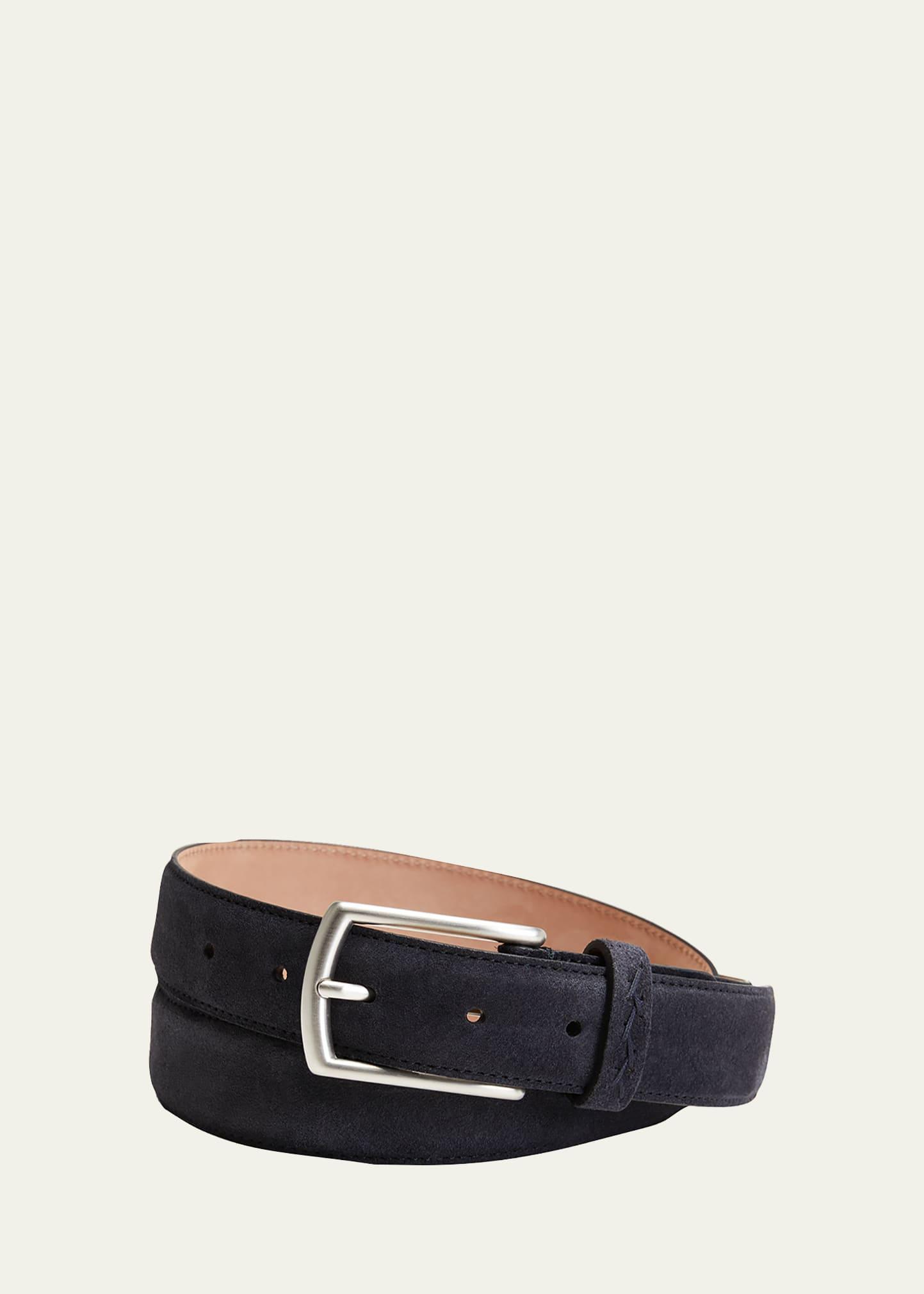 Mens Triple Stitch Leather Belt Product Image