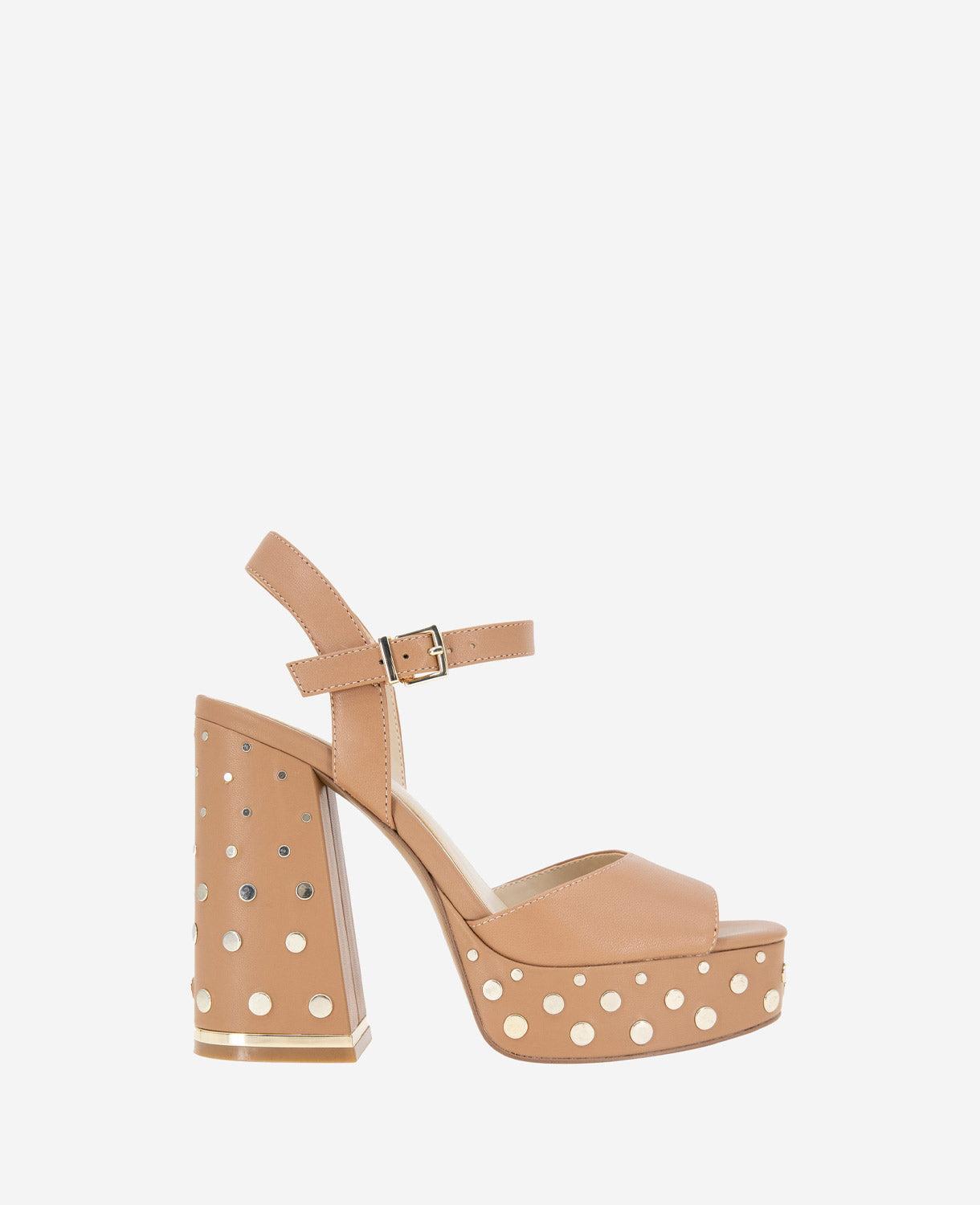 Kenneth Cole | Dolly Stud Ankle Strap Platform Heeled Sandal Product Image