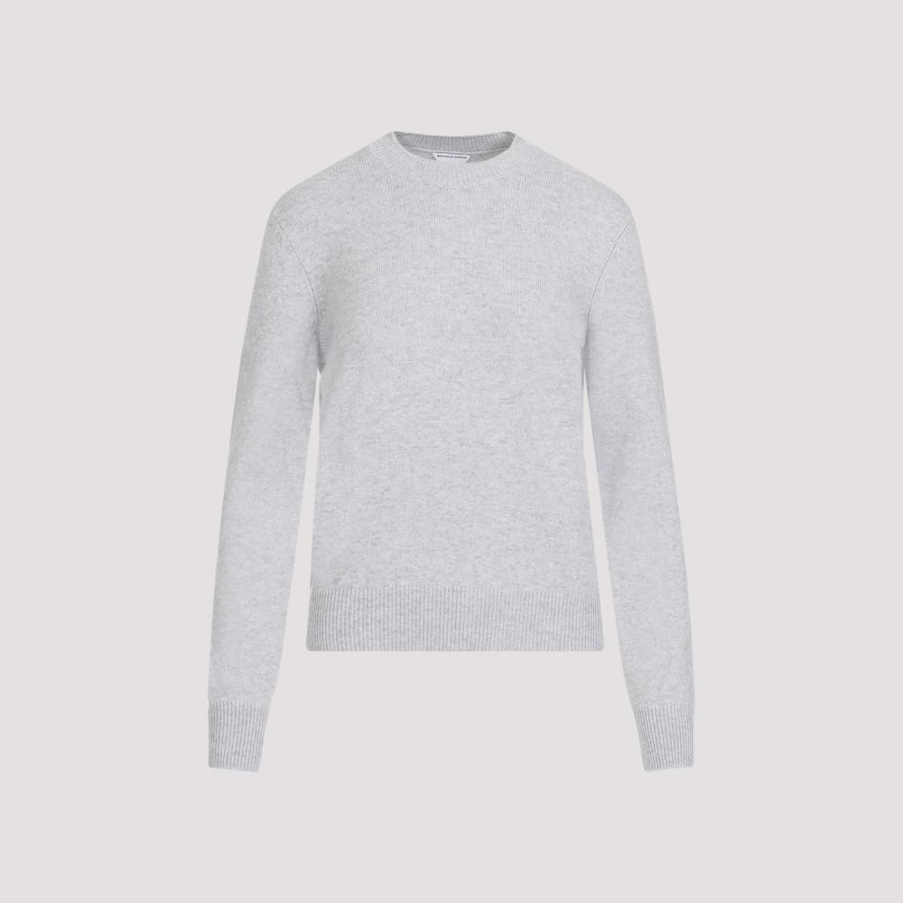 Grey Melange Cashmere Pullover Product Image