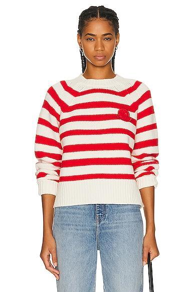 Moncler Long Sleeve Sweater in Red Product Image