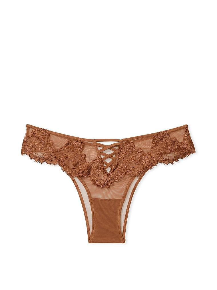 Boho Floral Embroidery Brazilian Panty Product Image