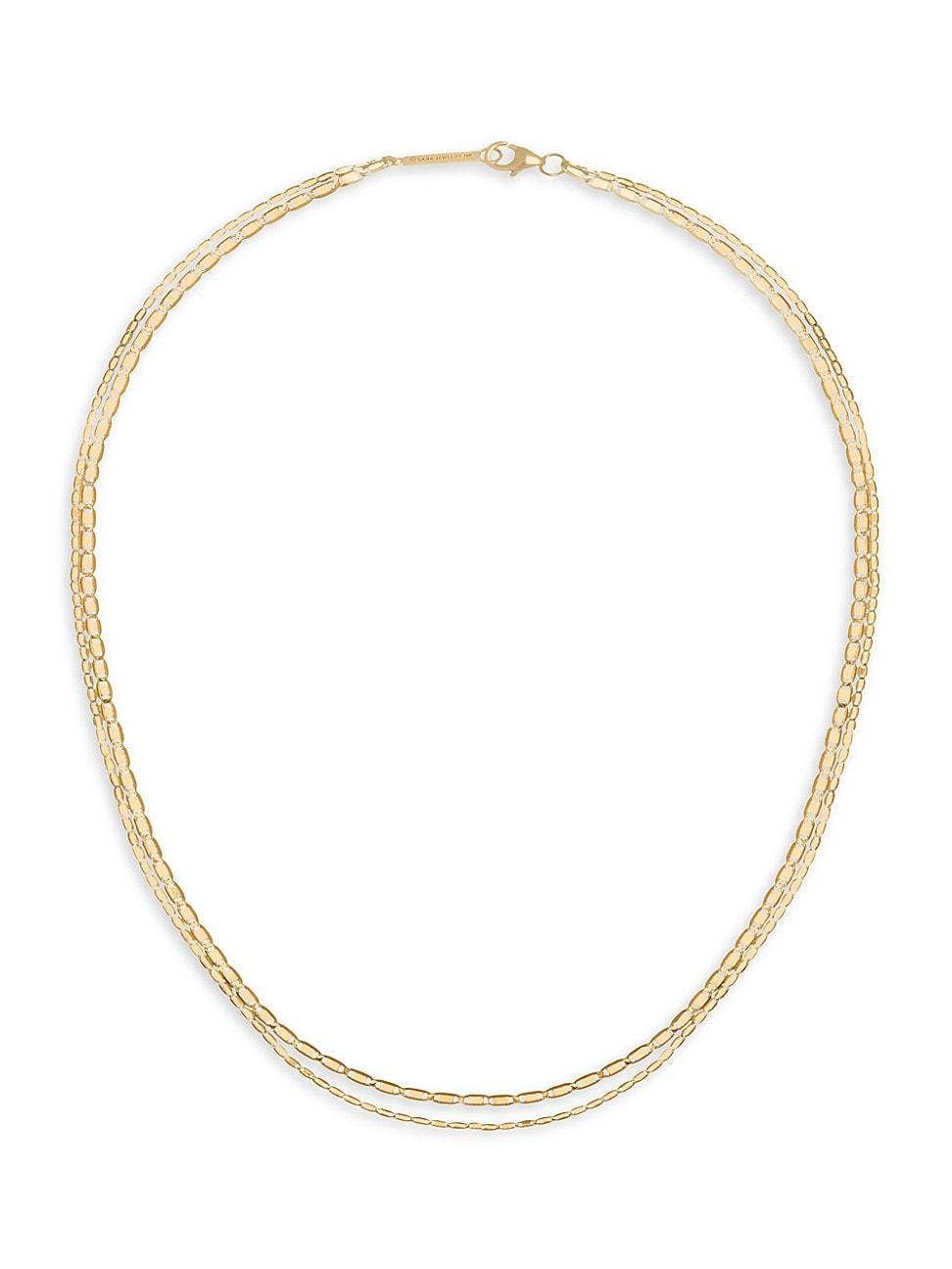 Womens Malibu & Petite Malibu 14K Yellow Gold Double Strand Choker Necklace Product Image