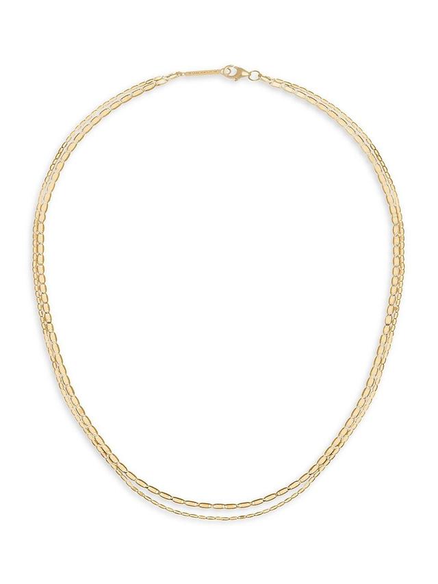 Womens Malibu & Petite Malibu 14K Yellow Gold Double Strand Choker Necklace Product Image