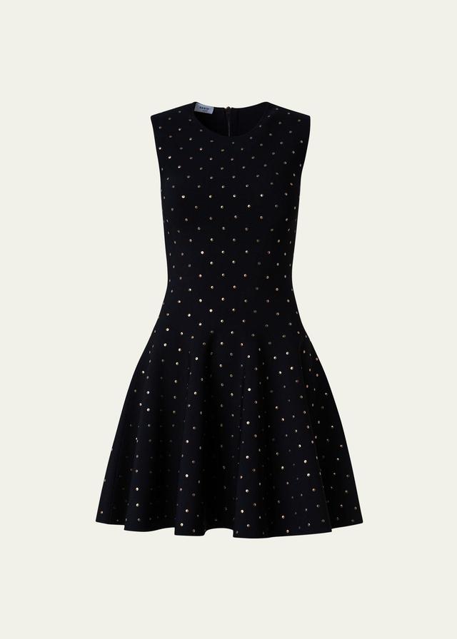 Akris punto Stud Detail Sleeveless Fit & Flare Dress Product Image