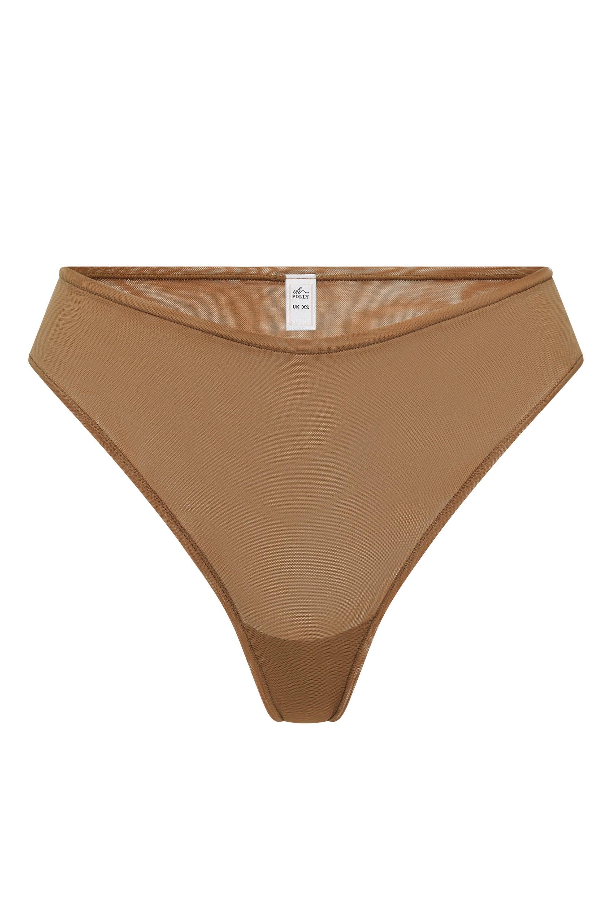 Soft Mesh Brief in Almond Product Image