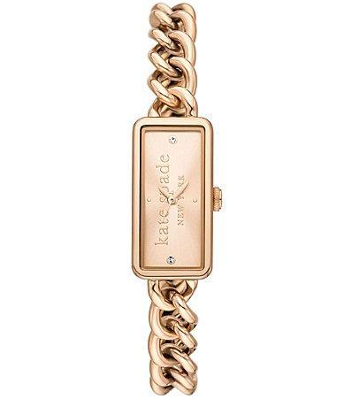 Womens Goldtone Stainless Steel, Cubic Zirconia & Leather Strap Watch/16MM x 32MM Product Image