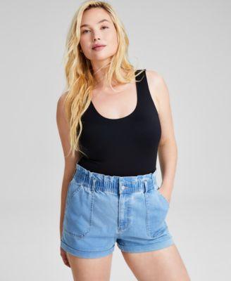 Scoop-Neck Double-Layered Sleeveless Bodysuit, Created for Macy's  Product Image