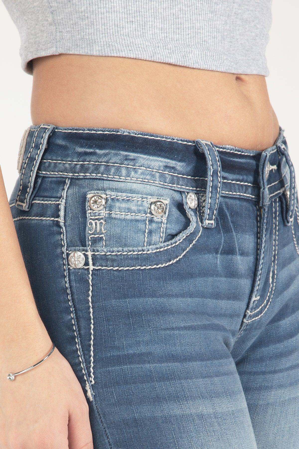 Barely There Fleur De Lis Bootcut Jeans Product Image