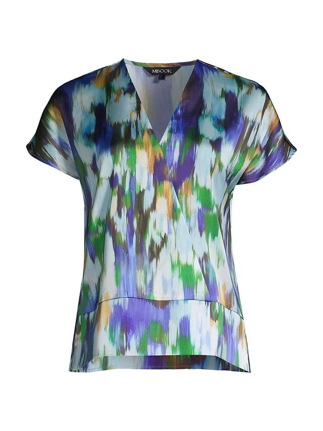 Misook Watercolor Crpe de Chine Top Product Image