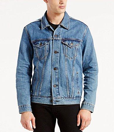 Mens Levis Trucker Denim Jacket Med Blue Product Image