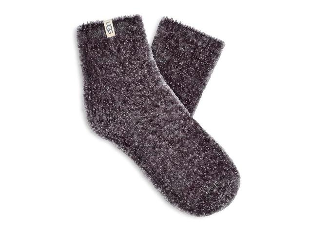 UGG Leda Cozy Quarter (Charcoal) Women's Crew Cut Socks Shoes Product Image