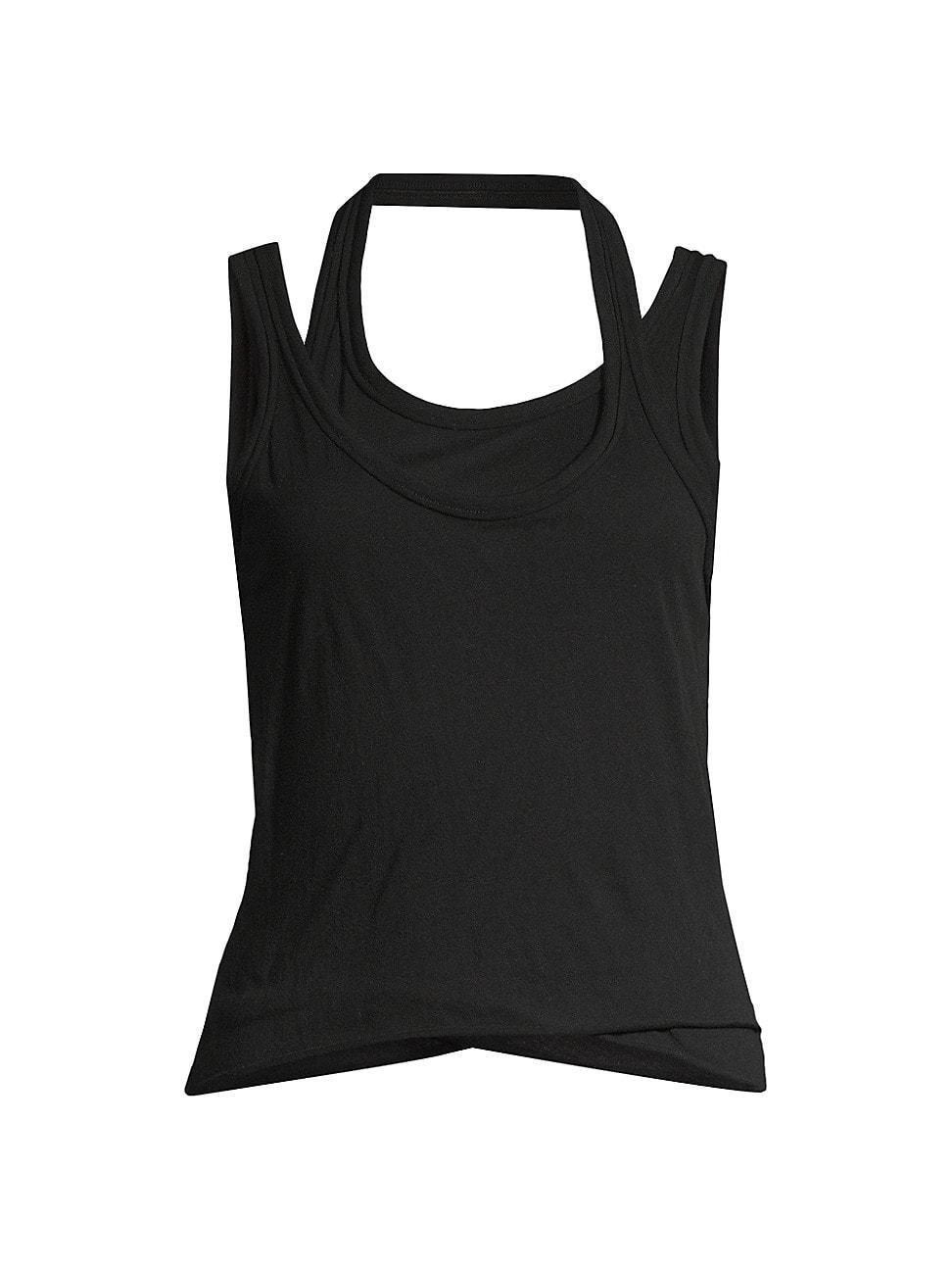 Womens Ellie Asymmetric Cotton Tank Product Image