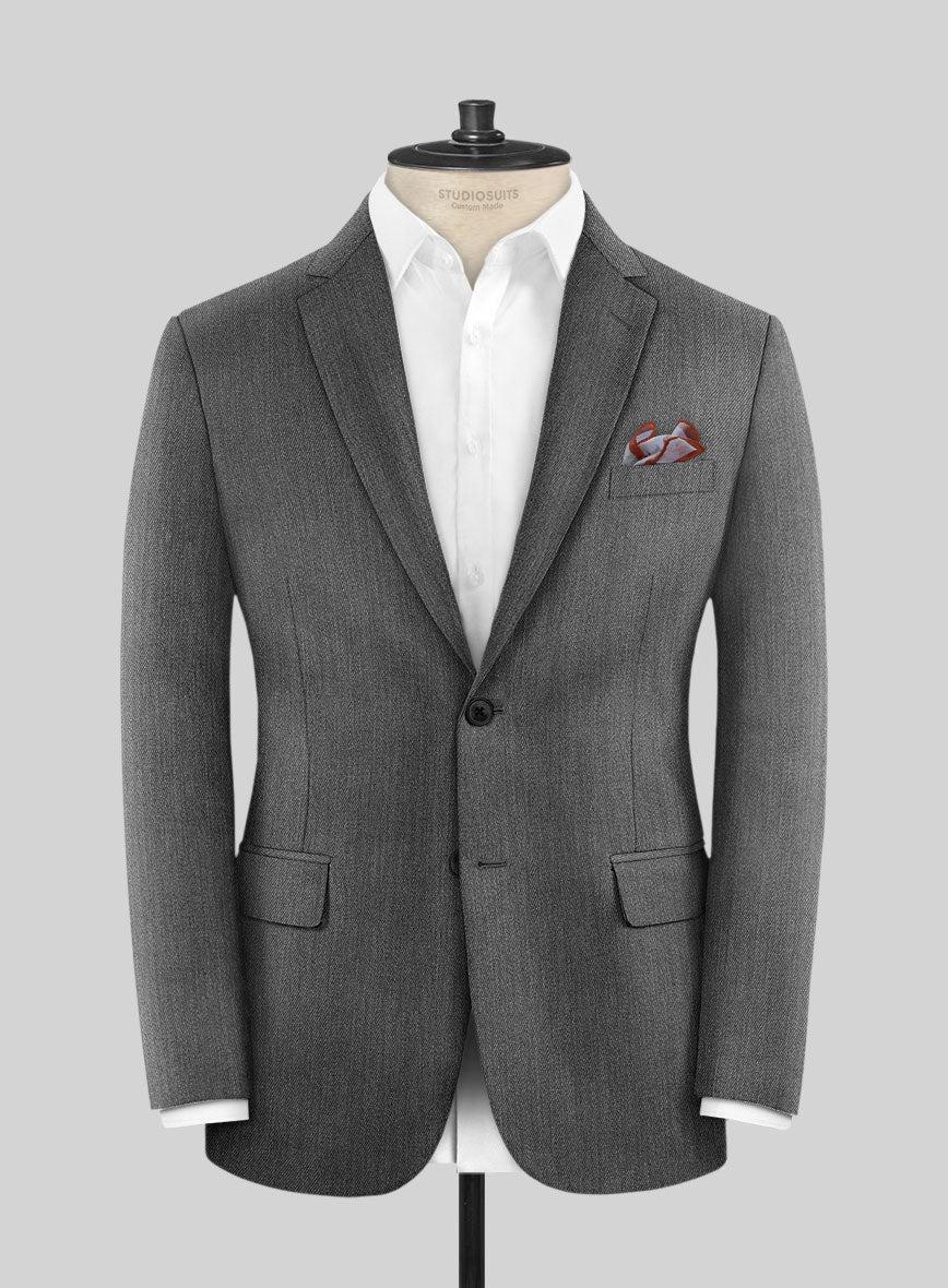 Cavalry Twill Dark Gray Wool Suit Product Image