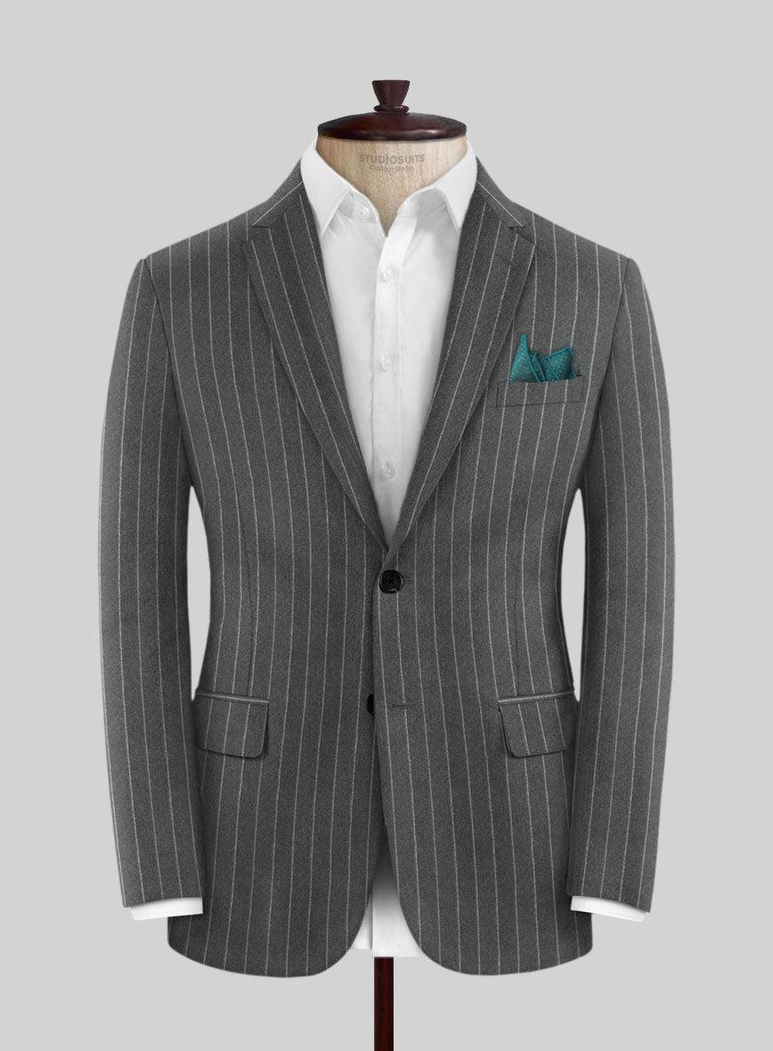 Cavalry Twill Dark Gray Wool Suit Product Image