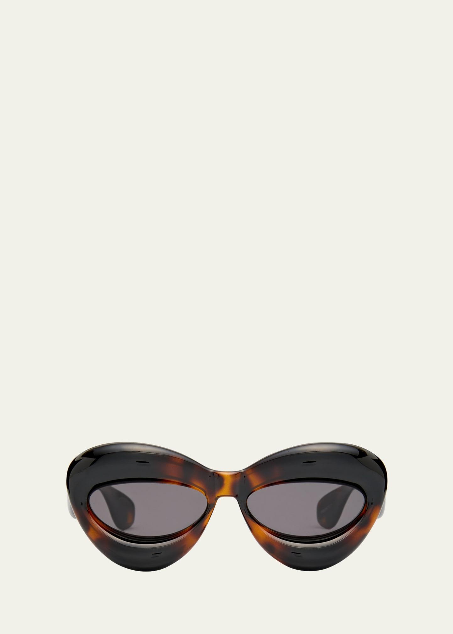 Mens 55MM Inflated Cat-Eye Sunglasses Product Image