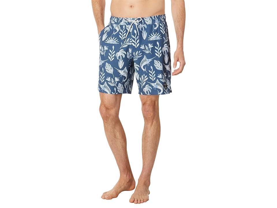 Salty Crew Lowtide Elastic 18 Boardshorts (Denim/White) Men's Swimwear Product Image