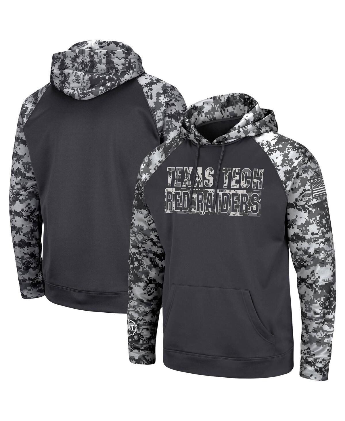 Mens Charcoal Texas Tech Red Raiders Oht Military-Inspired Appreciation Digital Camo Pullover Hoodie Product Image