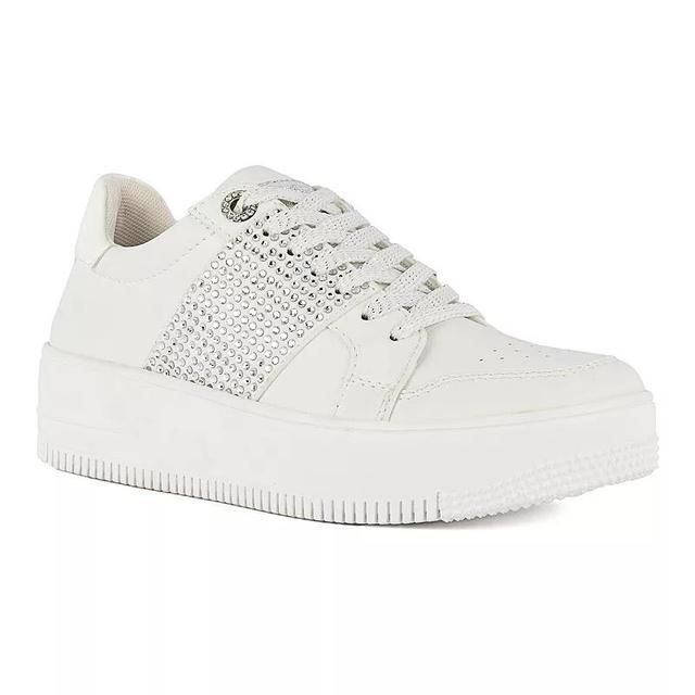 Juicy Couture Deja Womens Casual Rhinestone Sneakers Product Image