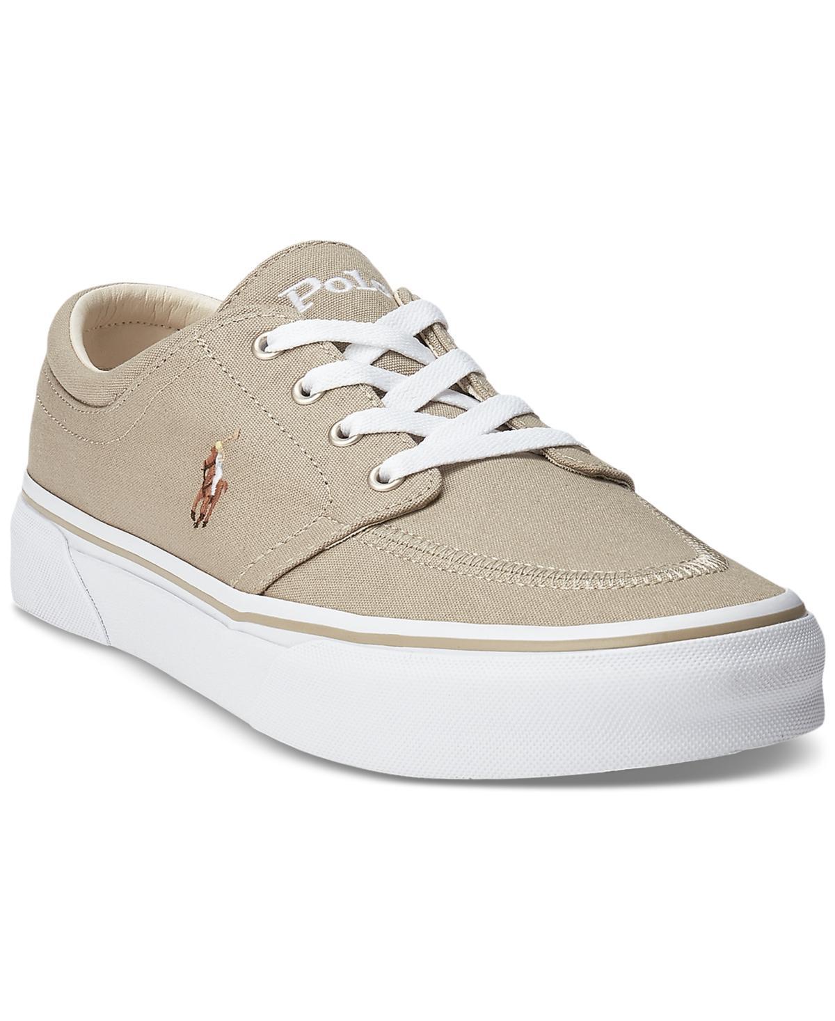 Polo Ralph Lauren Mens Faxon Canvas Sneaker - HAMPTON KHAKI Product Image