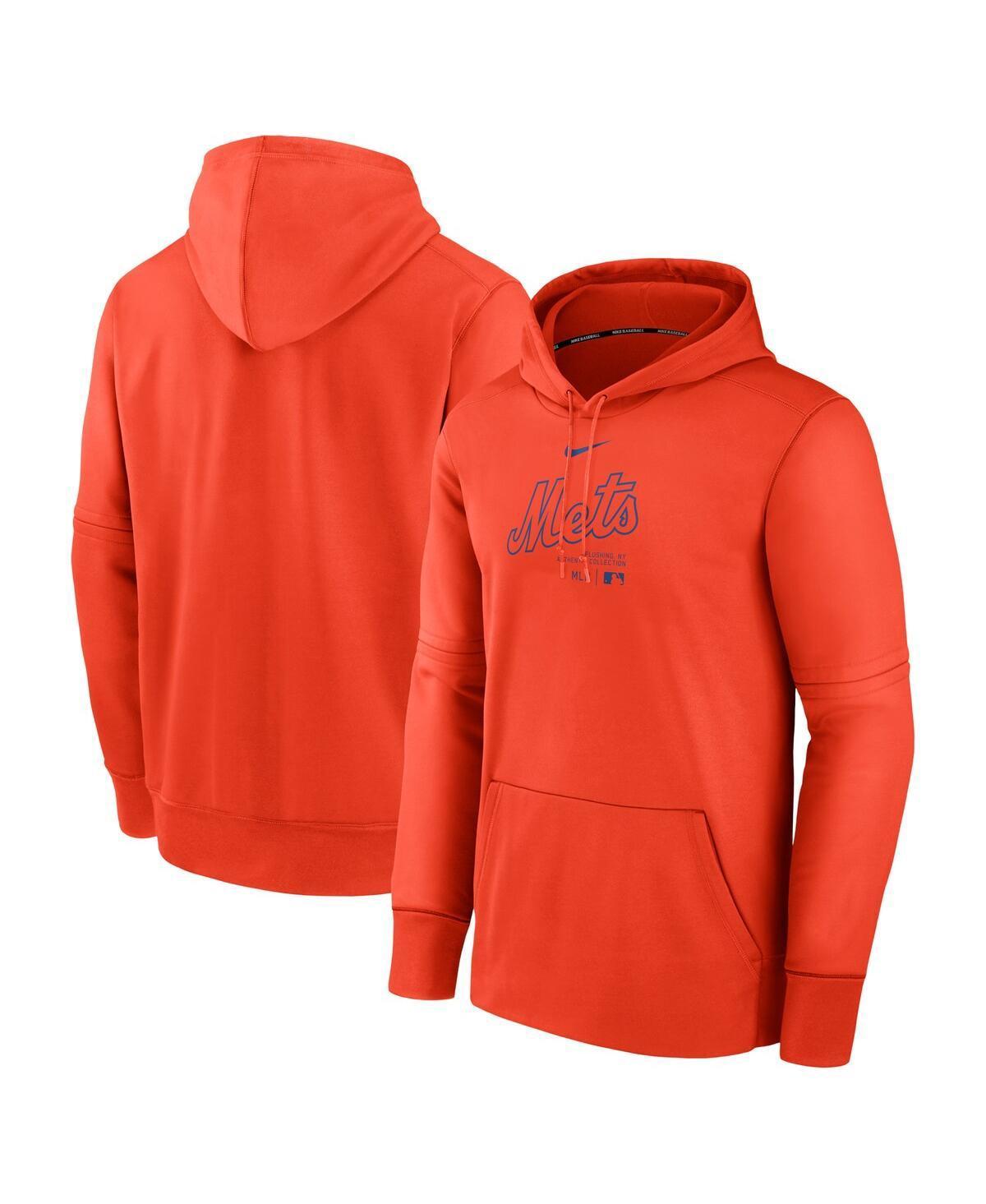 Mens Nike Orange New York Mets Authentic Collection Practice Performance Pullover Hoodie Product Image