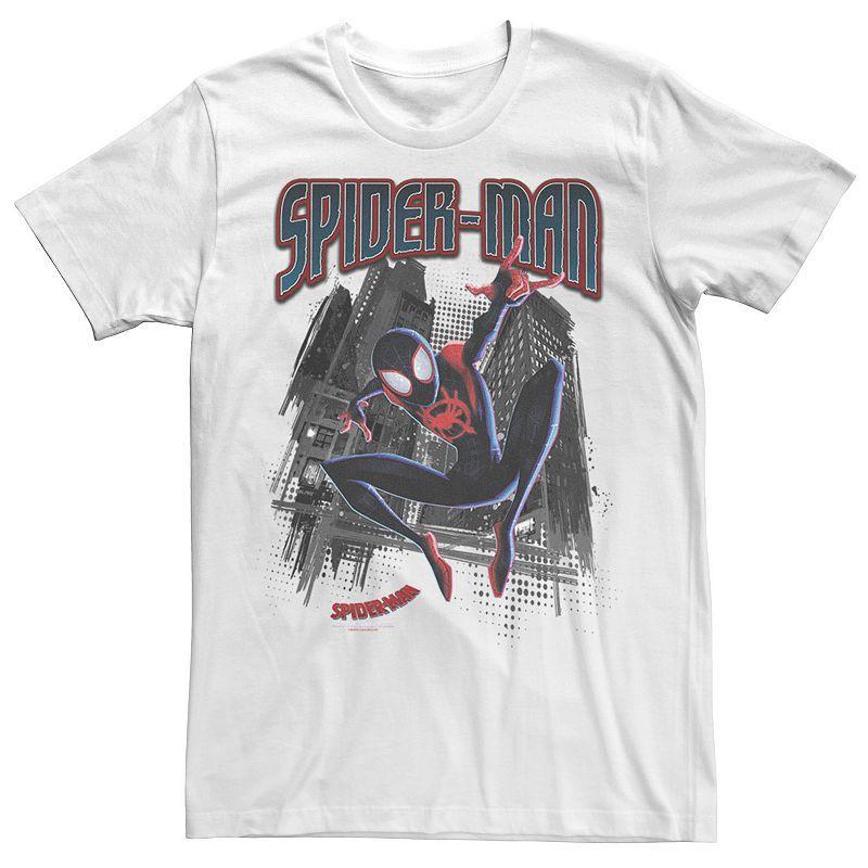 Mens Marvel Into The Spider-Verse Neon Skyline Tee Product Image