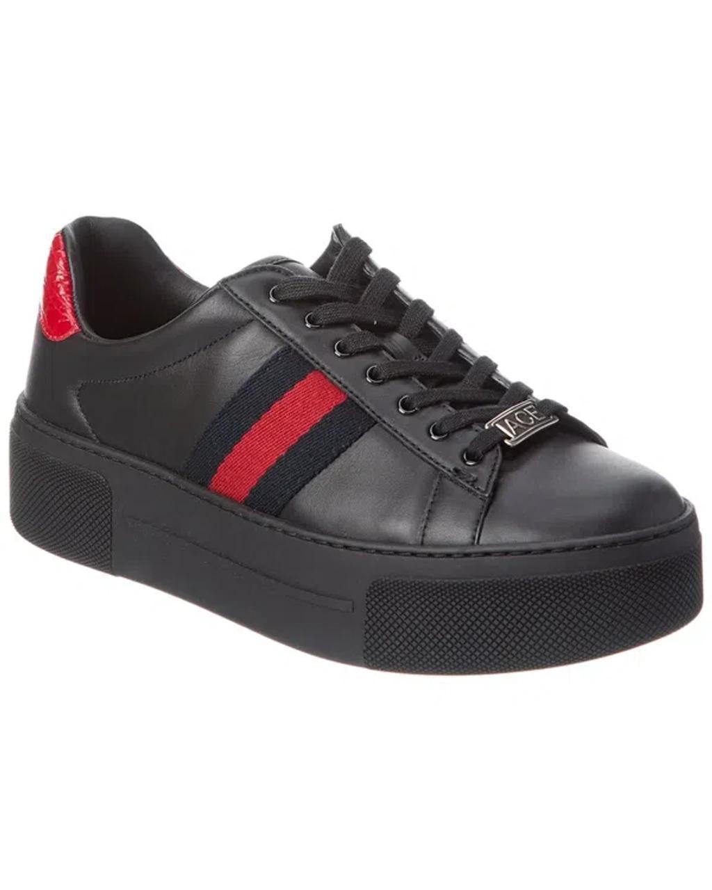 Ace Leather Sneaker In Black Product Image