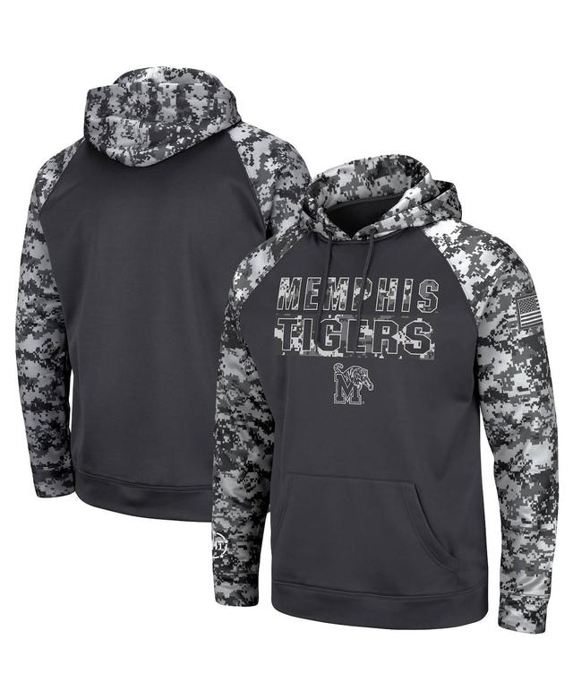 Mens Colosseum Charcoal UConn Huskies OHT Military Appreciation Digital Camo Pullover Hoodie Product Image