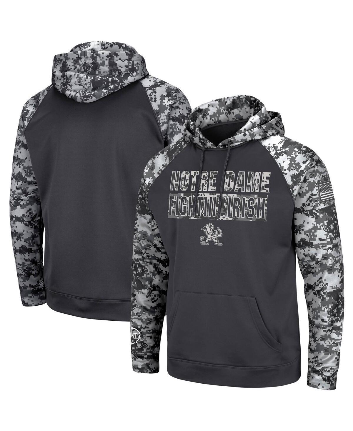 Mens Colosseum Charcoal Mississippi State Bulldogs OHT Military Appreciation Digital Camo Pullover Hoodie Product Image