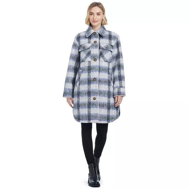 Womens Modern Supply by Sanctuary Faux Wool Plaid Shacket Product Image