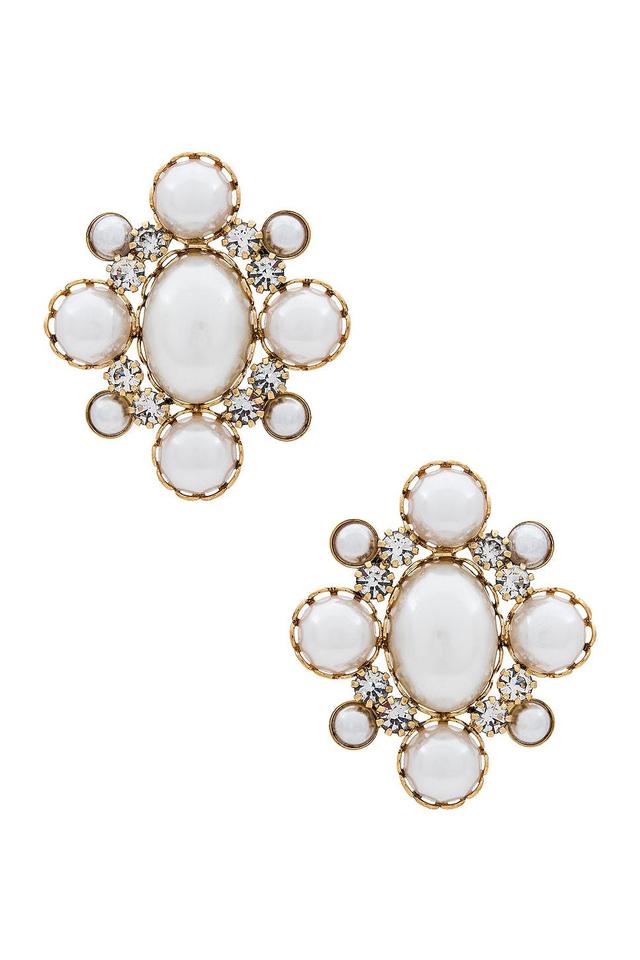 Jennifer Behr Jubilee Earrings in Metallic Gold. Product Image