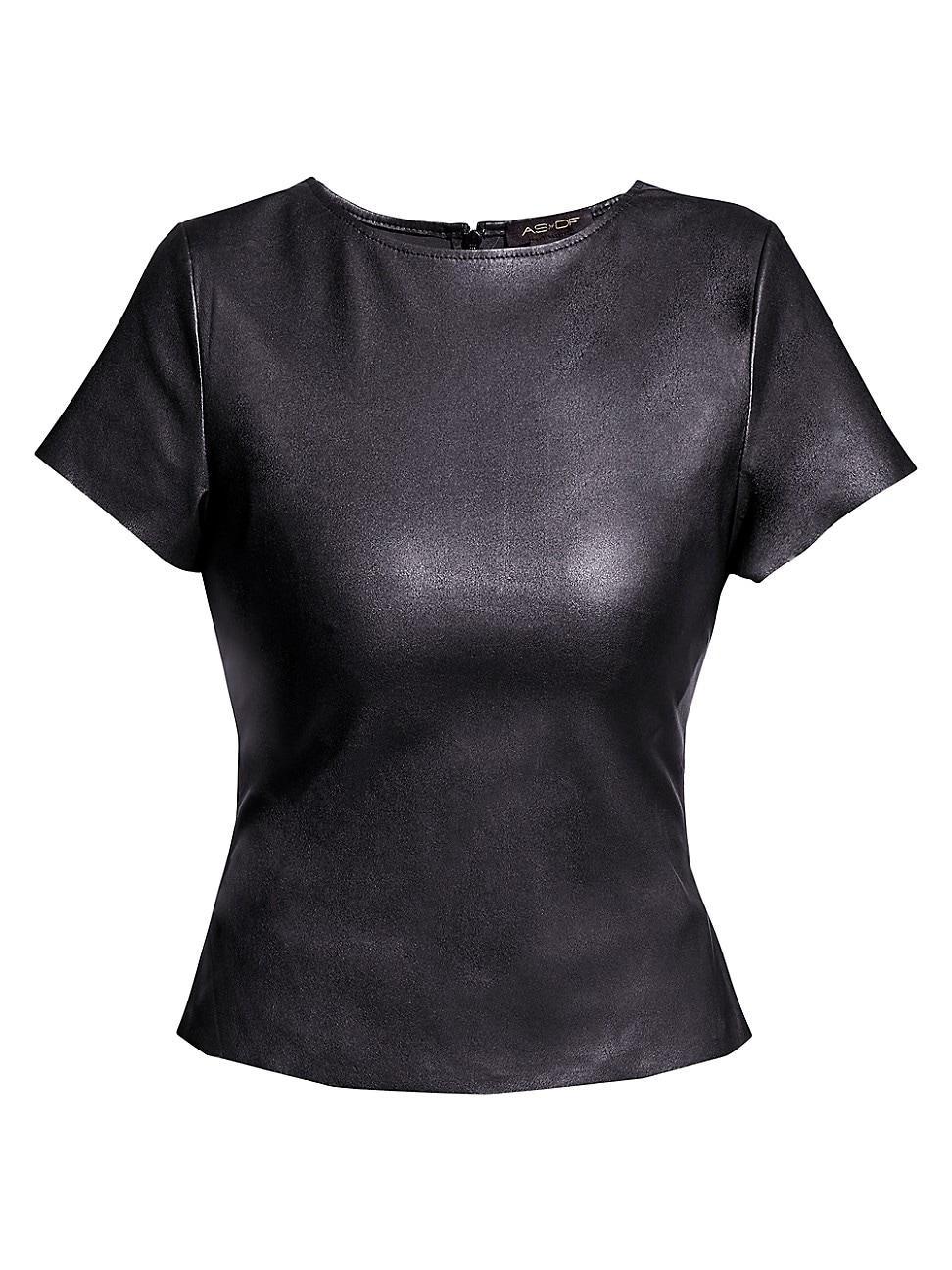 Brando Stretch Leather T-Shirt Product Image