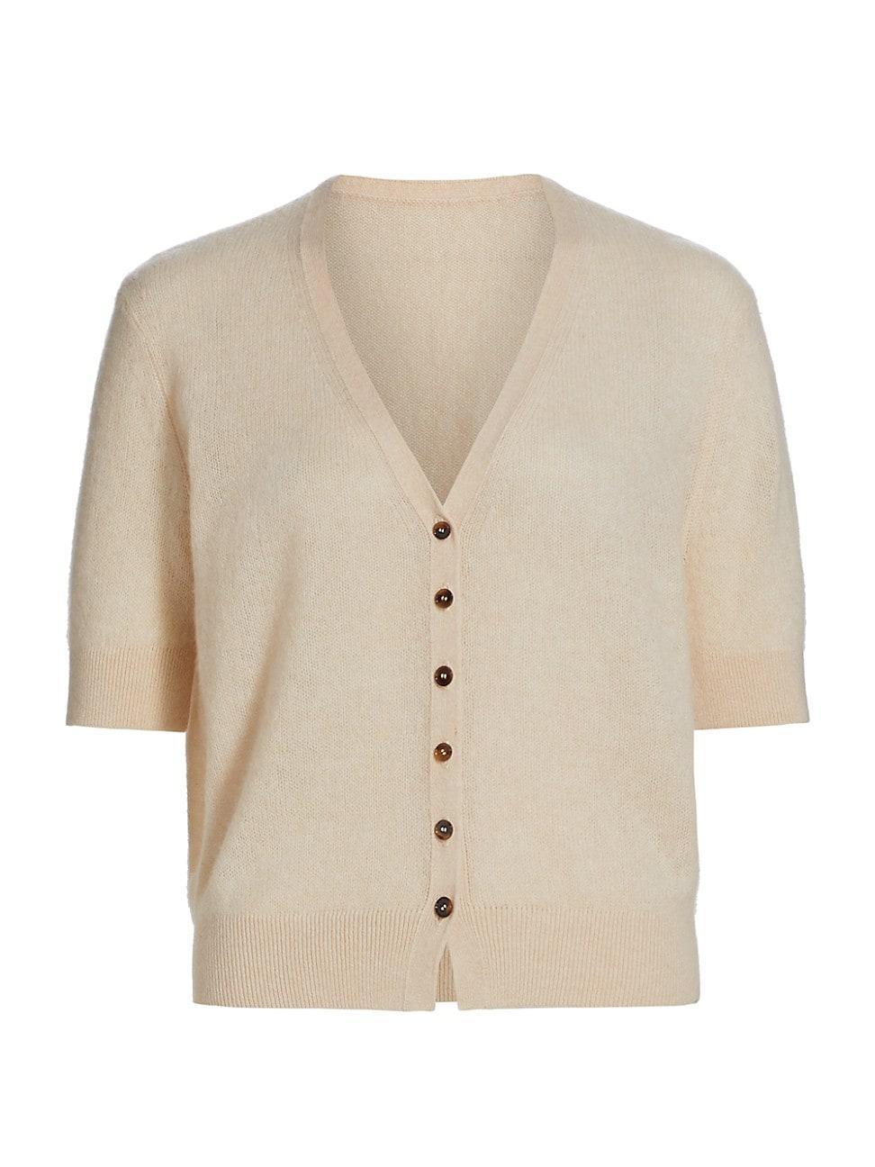 Womens Dianna Short-Sleeve Cashmere Cardigan Product Image