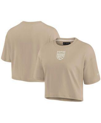 Womens Fanatics Signature Khaki Sacramento Kings Elements Super Soft Boxy Cropped T-Shirt Product Image