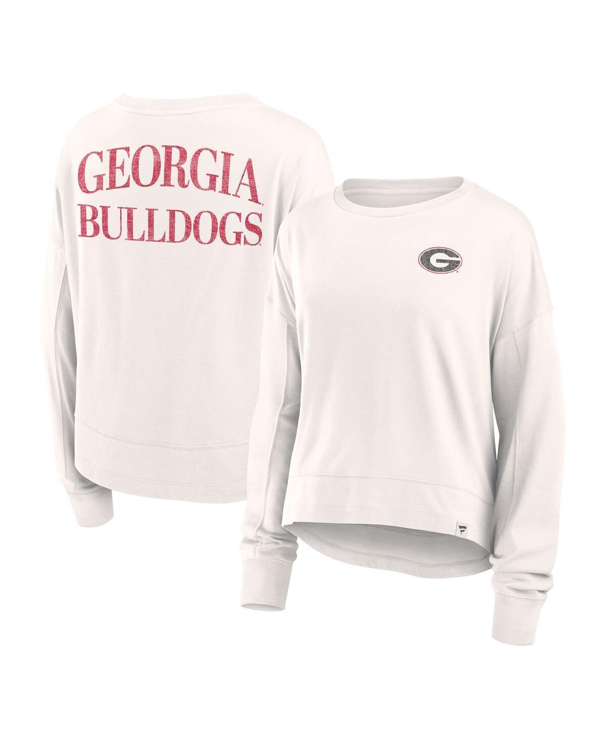 Fanatics Womens White Georgia Bulldogs Kickoff Full Back Long Sleeve T-Shirt product image