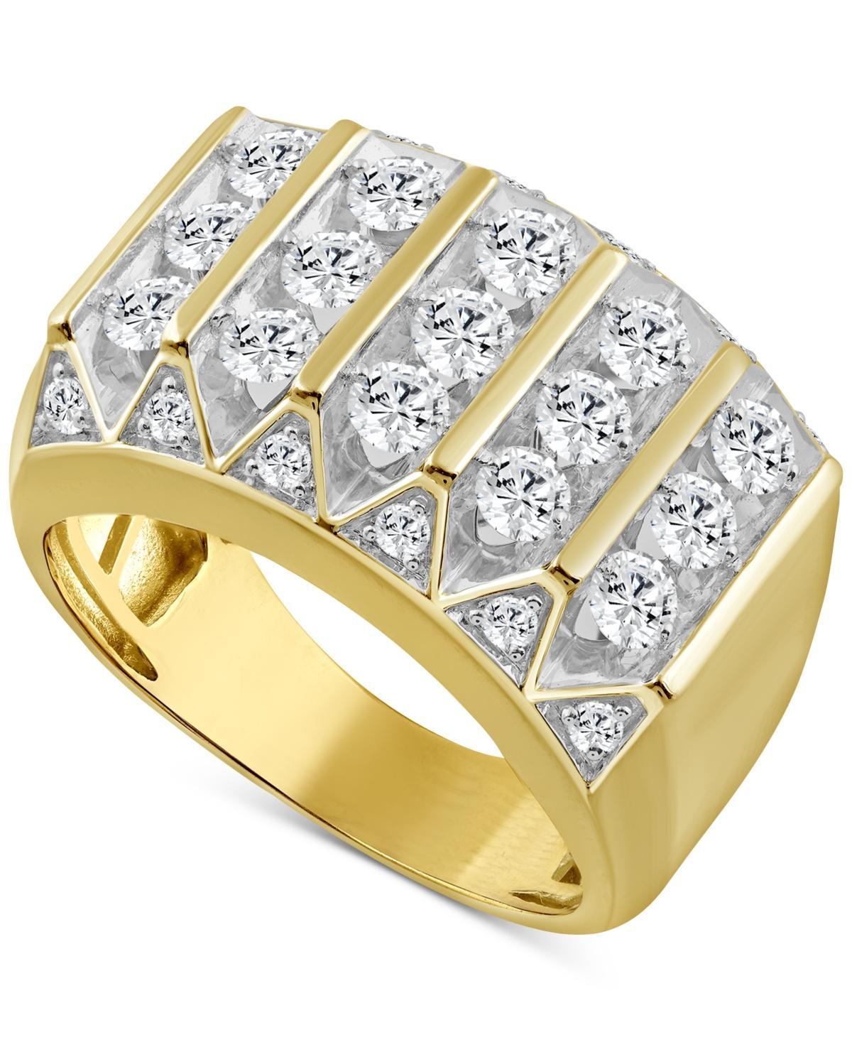 Mens Diamond Multirow Statement Ring (2 ct. t.w.) in 10k Gold Product Image