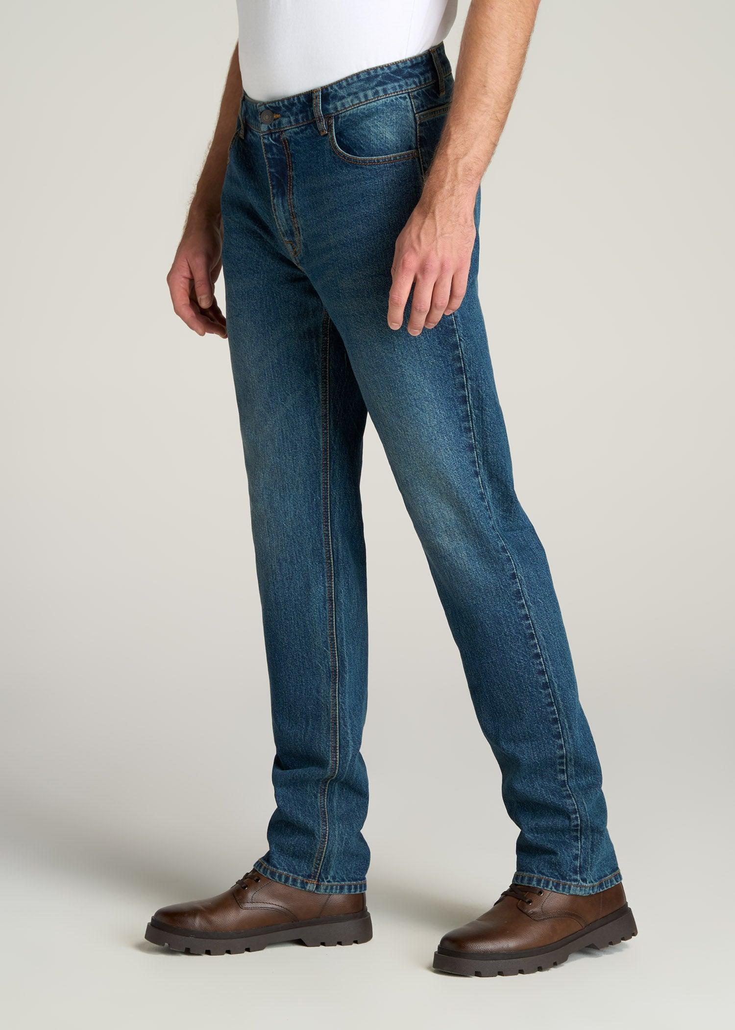 LJ&S STRAIGHT LEG Jeans for Tall Men in Machine Blue Product Image