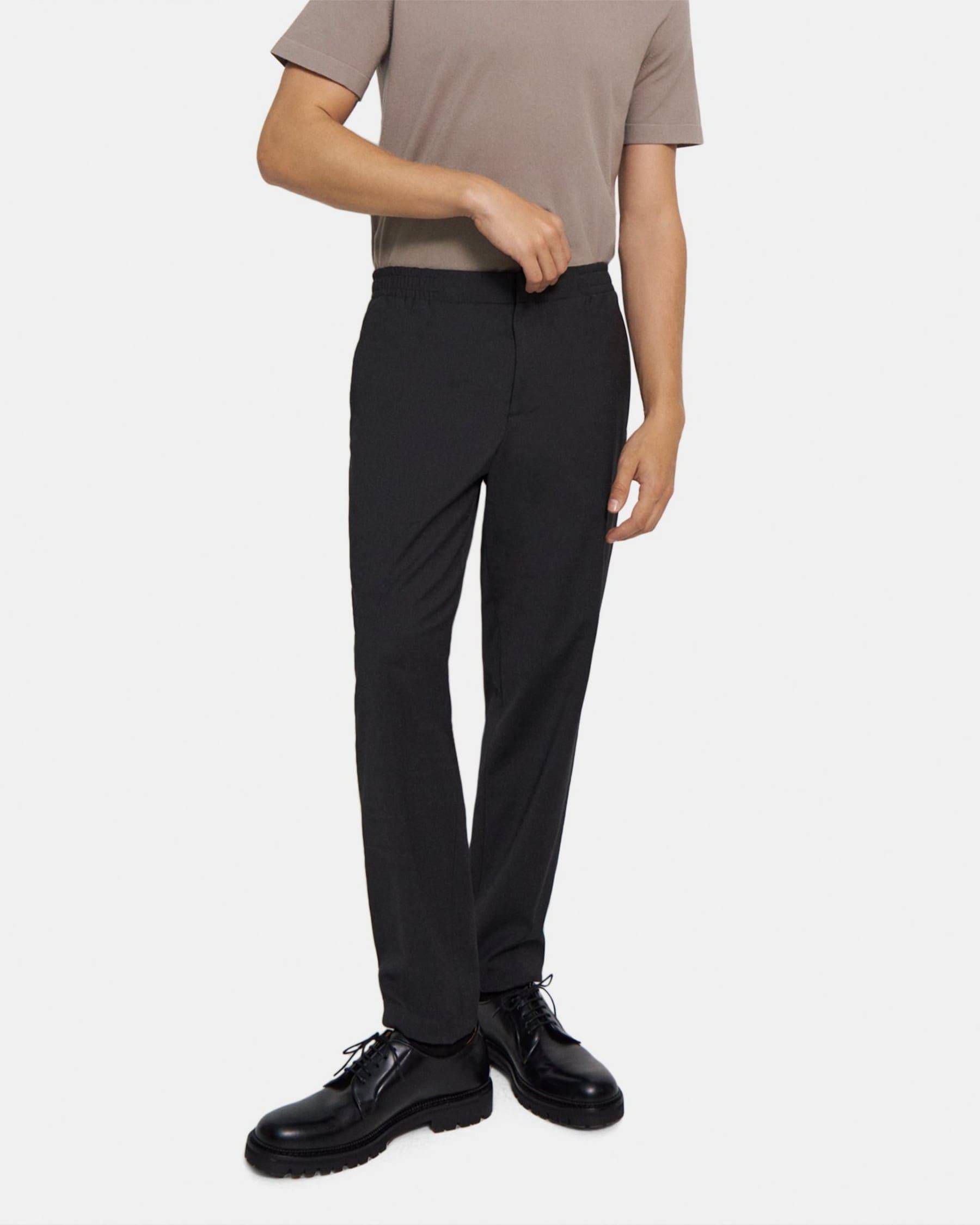 Tapered Drawstring Pant in Bonded Wool Twill Product Image