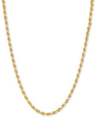 Rope Link Chain Necklace 1822 In Sterling Silver Or 18k Gold Plated Sterling Silver 2 1 5mm Product Image