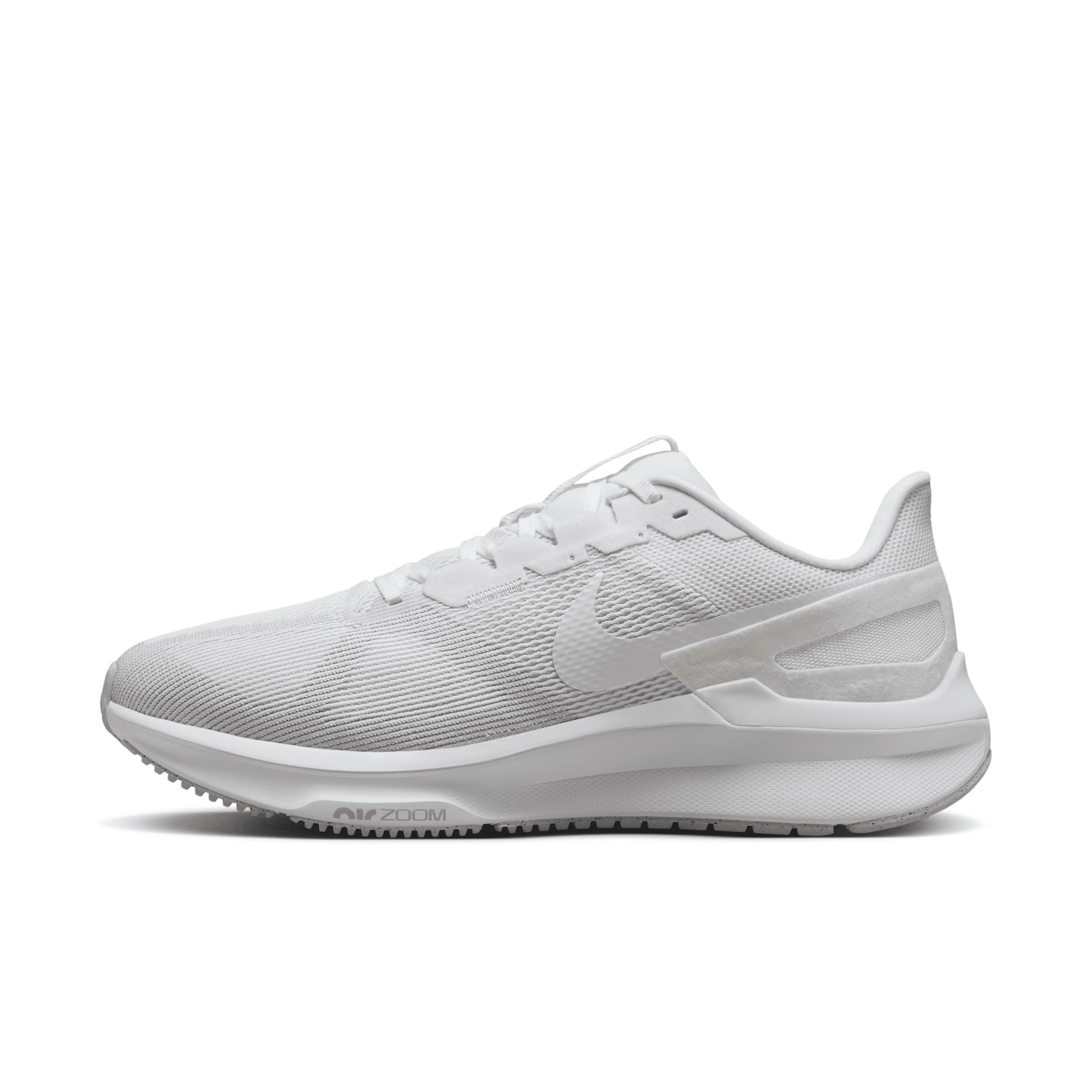 Nike Mens Nike Air Zoom Structure 25 Wide - Mens Running Shoes White/White/Pure Platinum Product Image