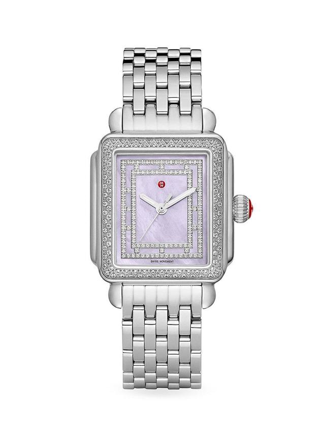 Womens Deco Madison Stainless Steel Diamond Watch Product Image