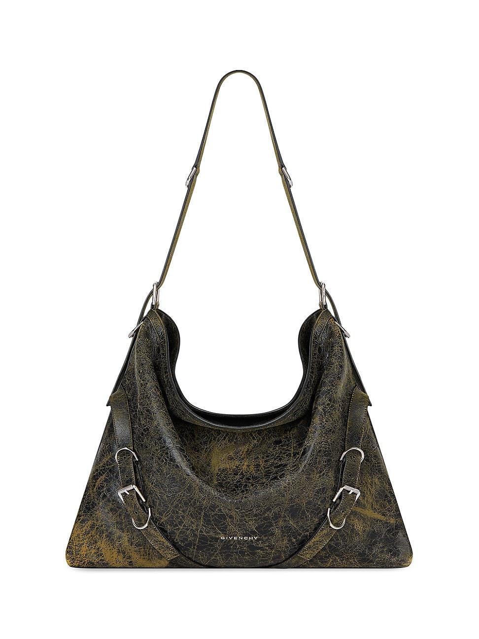 Mens Large Voyou Bag in Crackled Leather Product Image