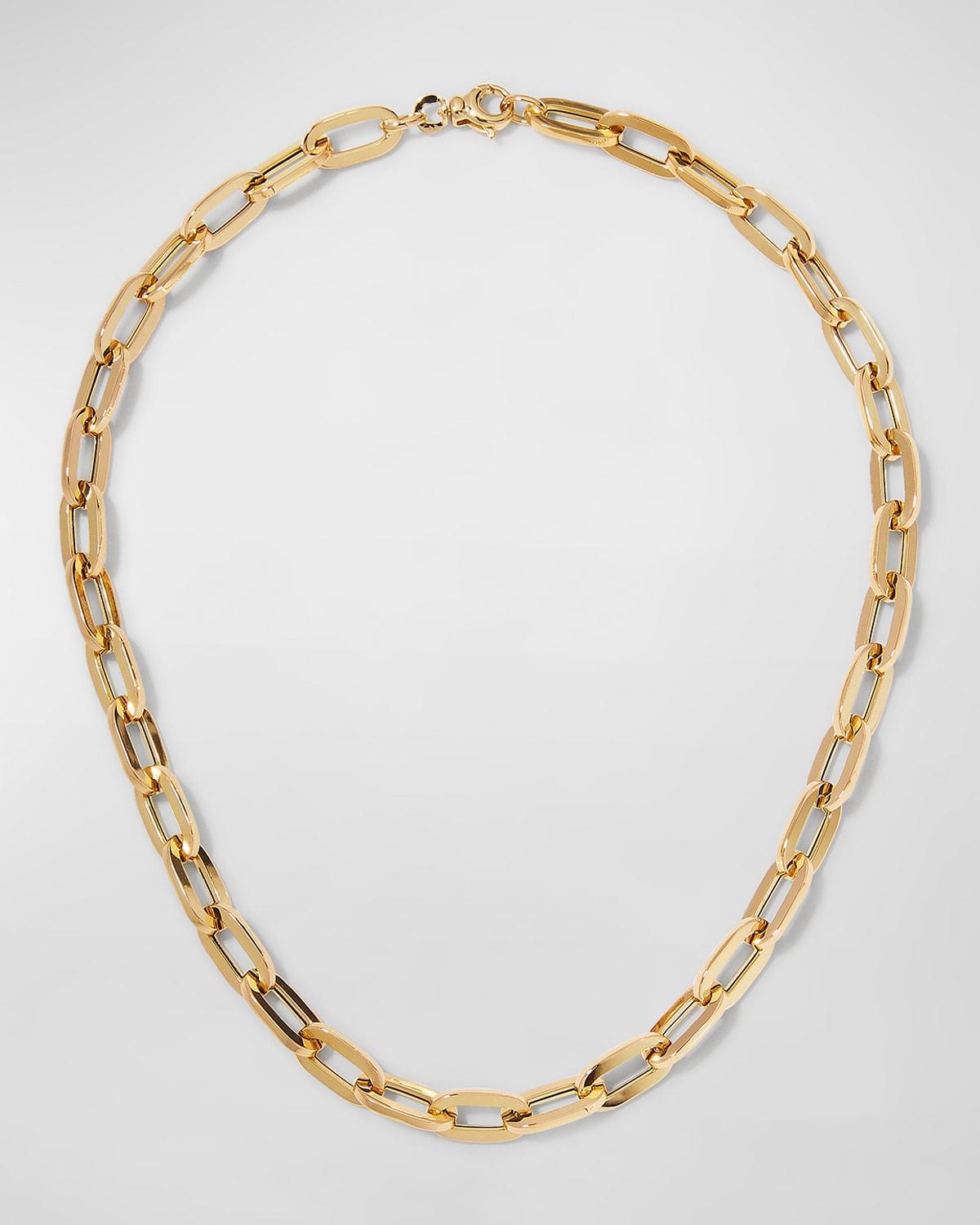 Roberto Coin 18K Yellow Gold Classic Oro Paperclip Link Collar Necklace, 17 Product Image