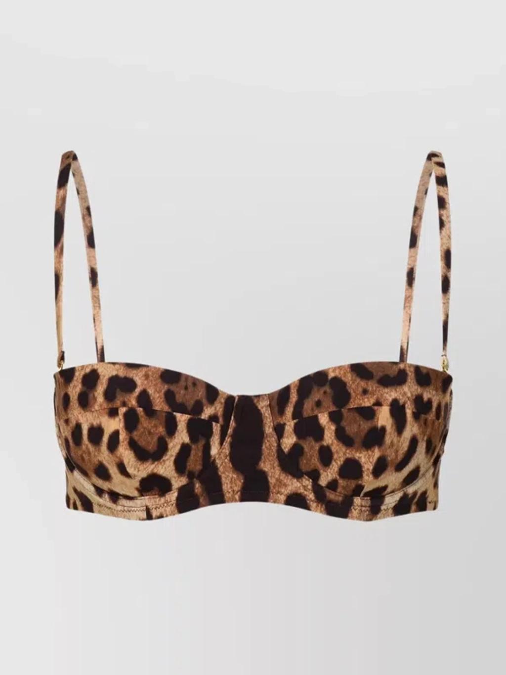 Leopard-print Satin Balconette Bra In New Leopard Product Image