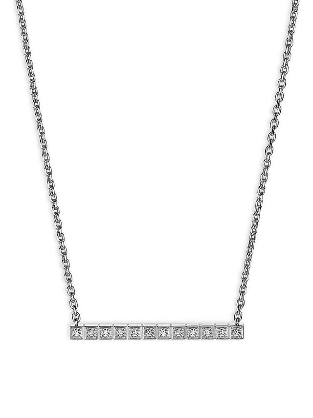 Collier Ice Cube 18K White Gold & Diamond Necklace Product Image