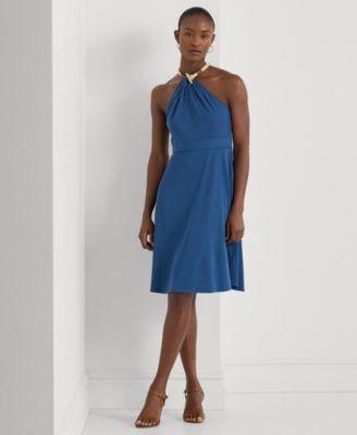 Lauren Ralph Lauren Womens Stretch Jersey Halter Dress Product Image