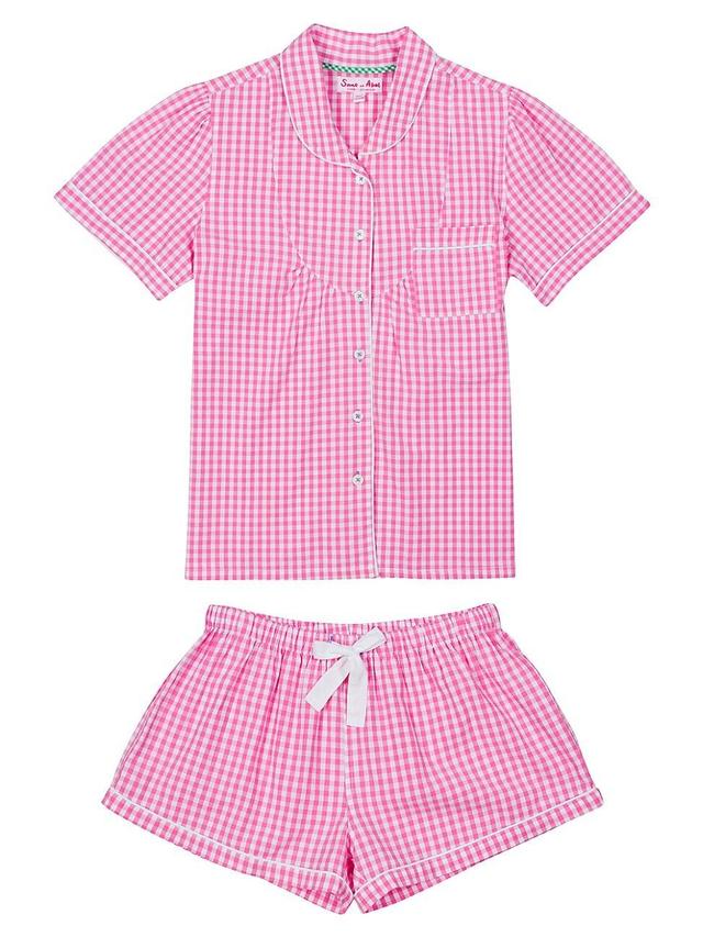 Womens Hepburn Gingham Short Pajama Set Product Image