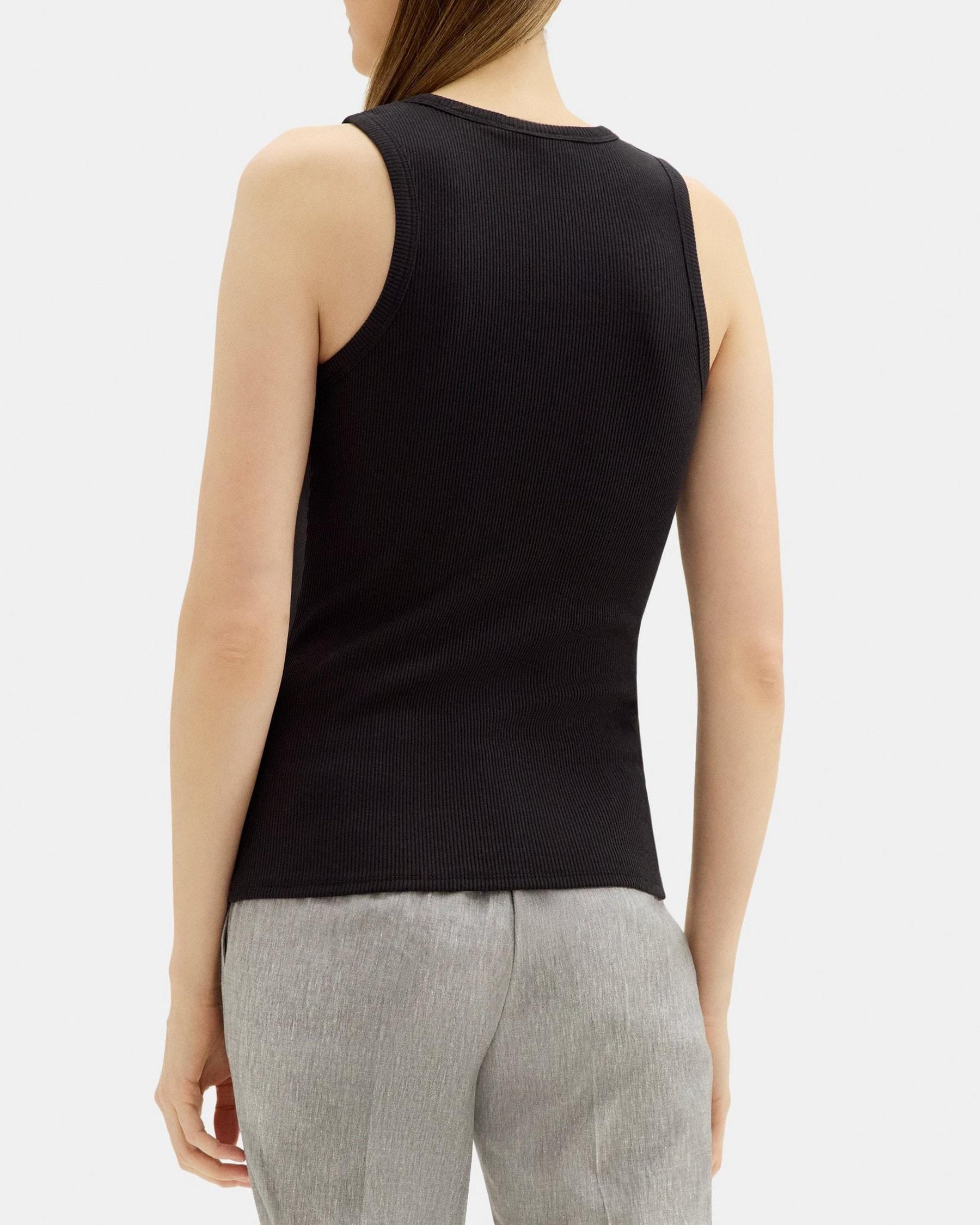 Fitted Tank in Ribbed Modal Cotton Product Image